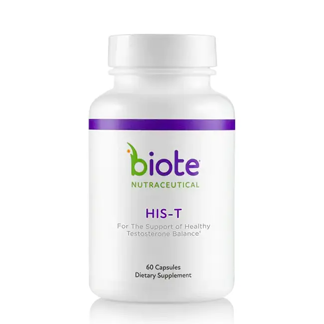 biote HIS-T supplement for healthy testosterone balance, 60 capsules