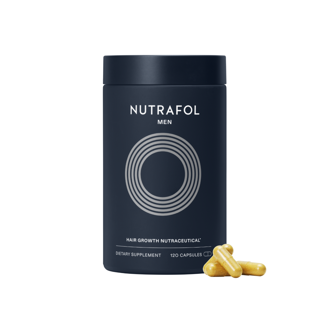 Nutrafol Men Hair Growth Supplement, 120 capsules for healthy hair growth.