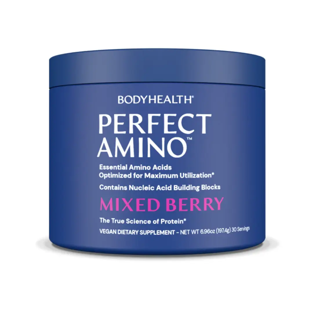 Perfect Amino Electrolytes Mixed Berry flavor for optimal hydration.