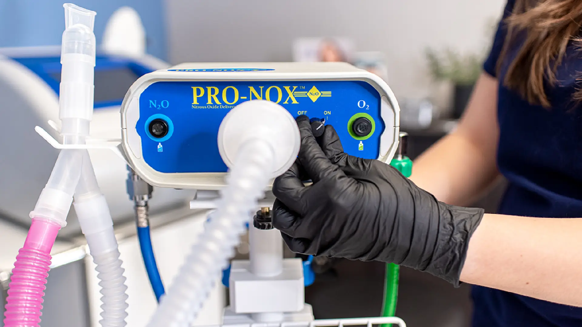 Pro-Nox™ nitrous oxide system for comfort and pain relief.